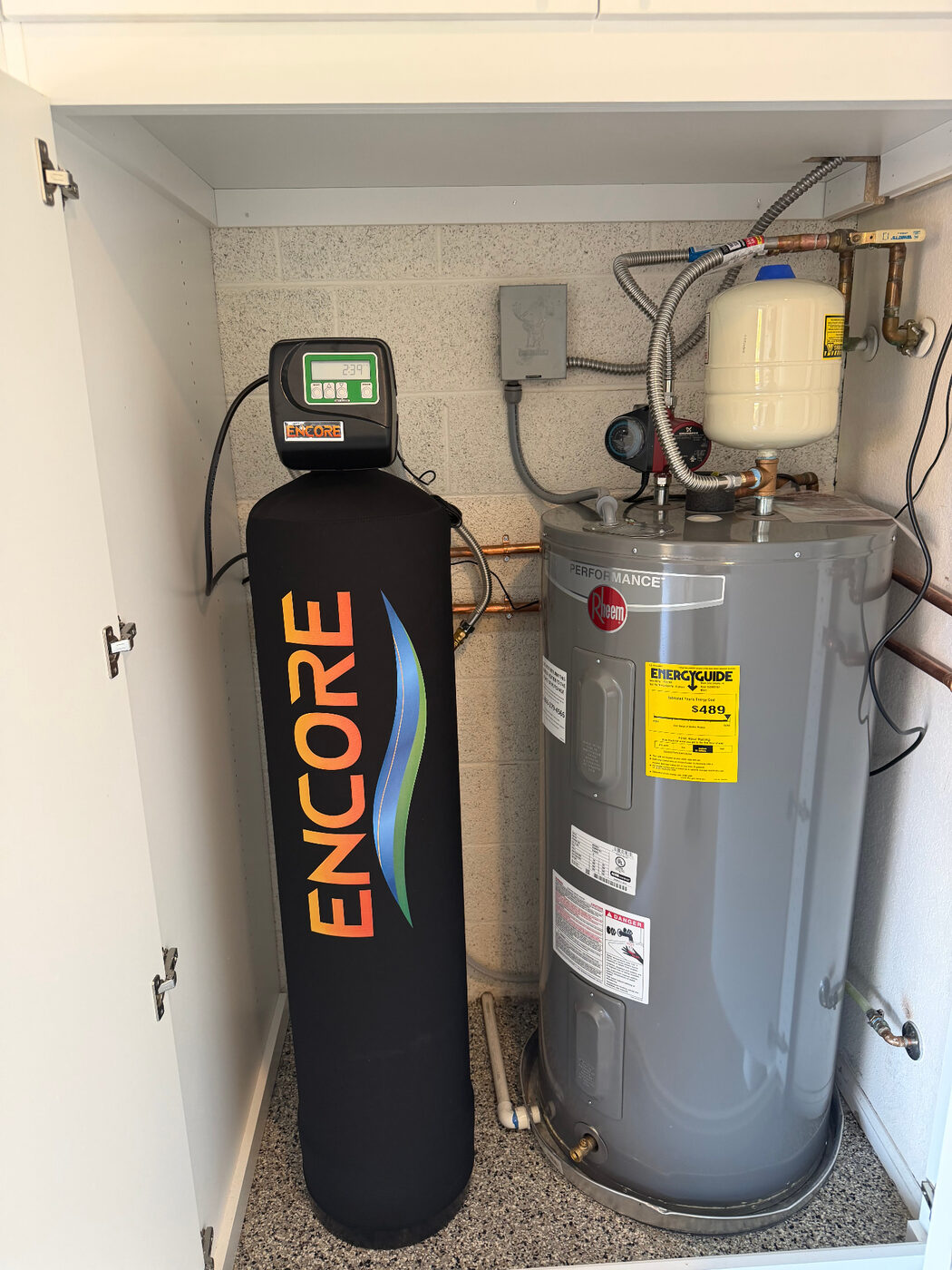 Encore Encore Reveal Water Softener installed by Dominick Plumbing